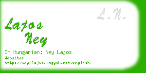 lajos ney business card